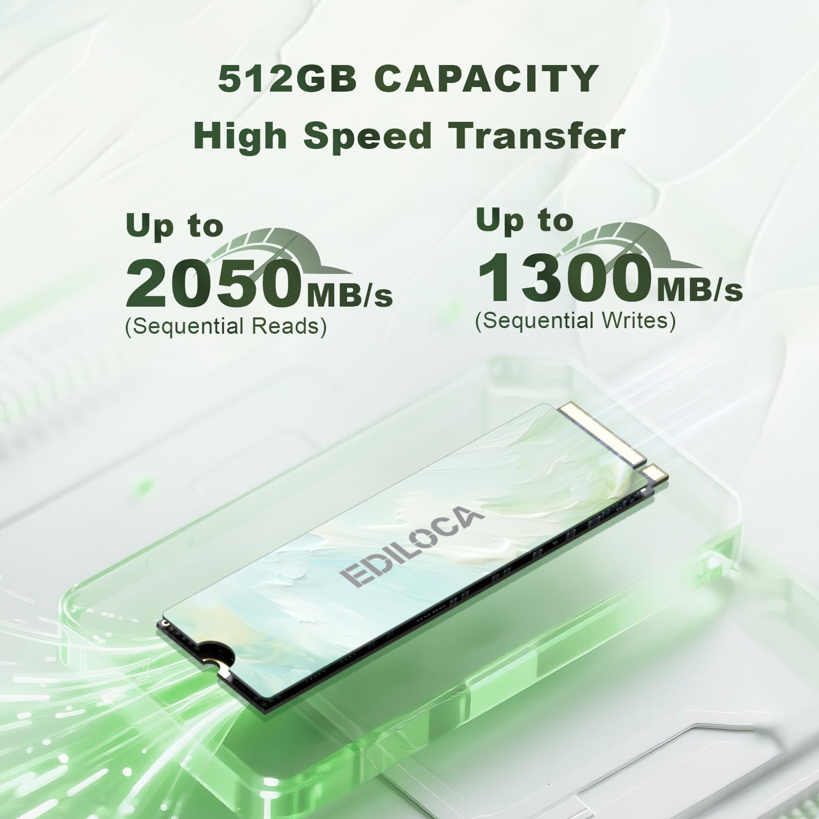 Amazon | Ediloca SSD 512GB M.2 2280 PCIe Gen3×4 NVMe 最大読み出し